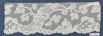 Fragment, Bobbin lace, British, Buckinghamshire
