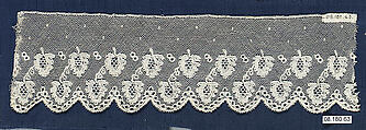 Fragment, Bobbin lace, British, Buckinghamshire