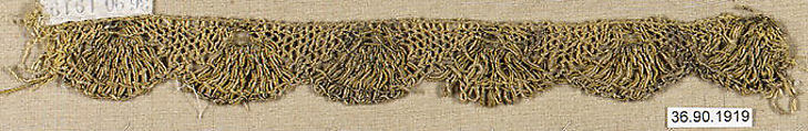 Piece, Metal thread, bobbin lace, European