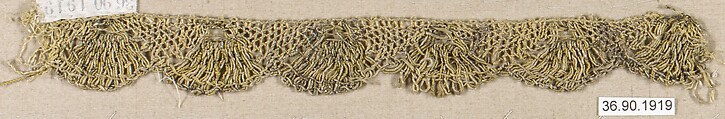 Piece, Metal thread, bobbin lace, European