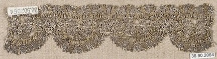 Piece, Bobbin lace, possibly French