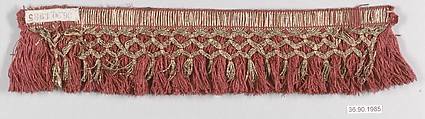 Fringe, Silk and metal thread, Italian