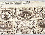 Medallions and cartouches in the Antique style, Designed by Jean-Baptiste Huet I (French, Paris 1745–1811 Paris), Cotton, copperplate printed, French, Jouy-en-Josas