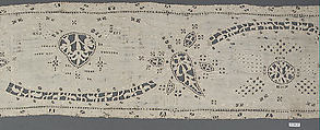 Fragment, Cutwork, intagliatela, reticello, punto in aria, linen, Italian