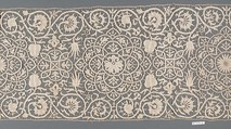 Border, Bobbin lace, Italian, Venice