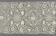 Border, Bobbin lace, Italian, Venice