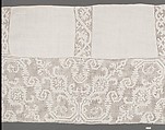 Border, Linen, drawnwork, Italian