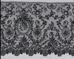 Flounce, Bobbin lace, Chantilly lace, silk, French