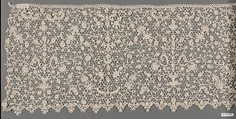 Flounce, Needle lace, Italian, Venice