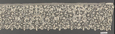 Fragment, Needle lace, Italian or French
