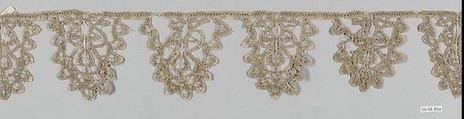 Edging of bobbin lace, Bobbin lace, Italian, Genoa