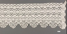 Edging, Bobbin lace, Italian, Genoa
