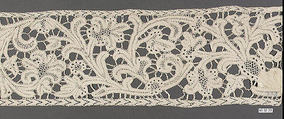 Border, Bobbin lace, Milanese lace, Italian, Milan