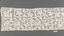 Flounce, Needle lace, Italian, Burano