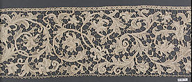 Border, Needle lace, mezzo punto, Italian