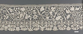 Flounce, Needle lace, Italian