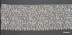 Border (one of three joined), Needle lace, Italian