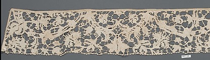 Fragment, Needle lace, Italian, Venice
