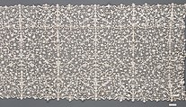 Part of a flounce (one of two), Needle lace, possibly French