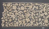 Flounce, Needle lace, gros point lace, Italian, Venice