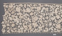 Flounce, Needle lace, gros point lace, Italian, Venice