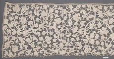 Flounce, Needle lace, Italian, Venice