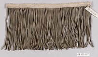 Fringe, Cotton and metal thread, probably European