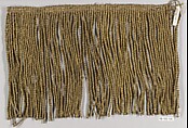 Fringe, Cotton and metal thread, probably European