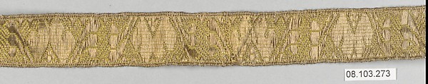 Galloon, Silk and metal thread, Unknown