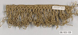 Fringe, Cotton and metal thread, probably European