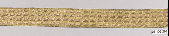 Galloon, Silk and metal thread, Unknown