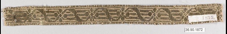 Galloon, Linen and metal thread, European