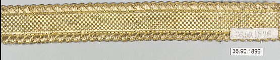 Galloon, Cotton and metal thread, European