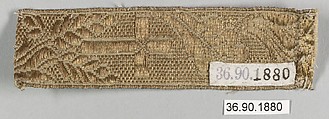 Galloon, Cotton and metal thread, European