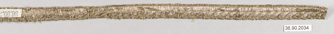 Galloon, Silk and metal thread, European