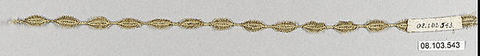 Galloon, Cotton and metal thread, French