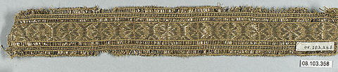 Galloon, Silk and metal thread, Unknown