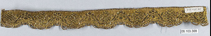 Galloon, Silk and metal thread, Unknown