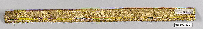 Galloon, Silk and metal thread, possibly French