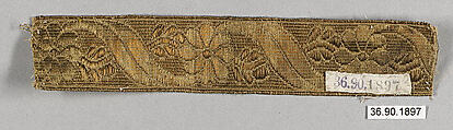 Galloon, Silk and metal thread, European