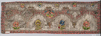 Fragment, Silk and metal thread on silk, possibly Italian