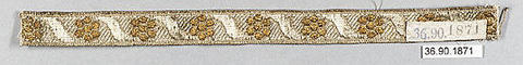 Galloon, Silk and metal thread, European