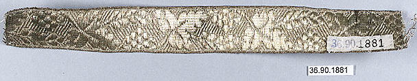 Galloon, Silk and metal thread, European