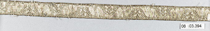 Galloon, Metal thread, Unknown