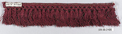 Fringe, Silk and metal thread, probably European