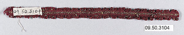 Gimp, Silk and metal thread, Unknown
