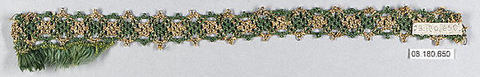 Passementerie, Silk and metal thread, Italian