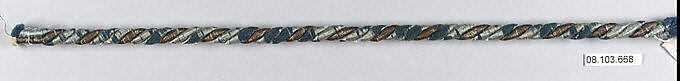 Cord, Silk and metal thread, French