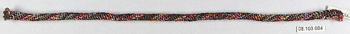 Cord, Silk and metal thread, probably European