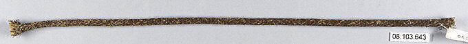 Cord, Metal thread, probably European